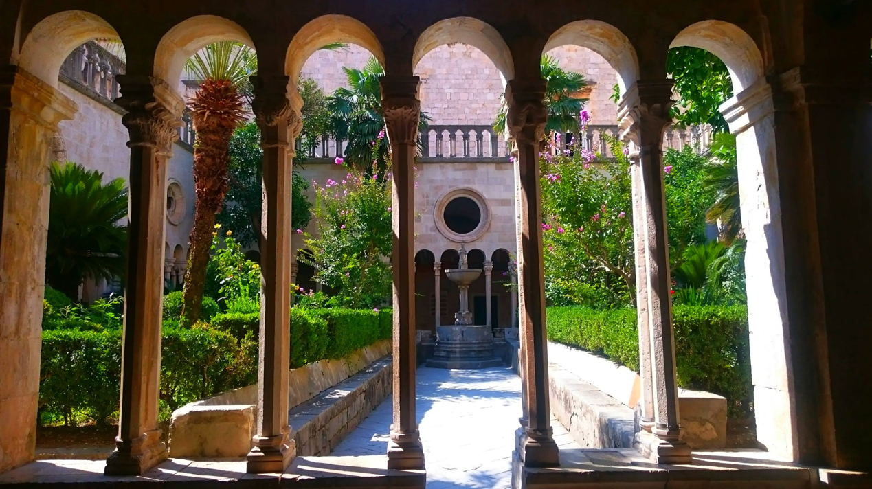 Historic cloister in Dubrovnik
