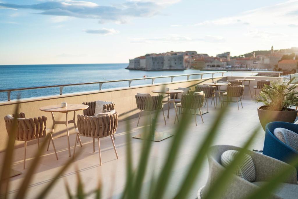 Hotel Excelsior Dubrovnik terrace looking towards the Old Town